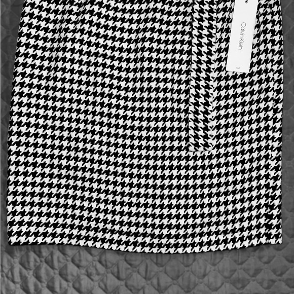 NWT Calvin Klein Black & White Career Knit Knee Length Pencil Skirt – Size 2 - Picture 5 of 16